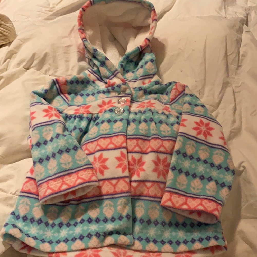 Winter theme fleece jacket. 12mth.